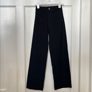 Anthropologie Black Wide-Leg Flare Jeans